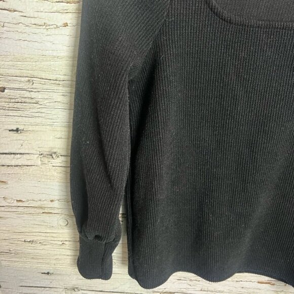 Madewell Ottoman Rib Square Neck Top black size xs - Picture 3 of 8